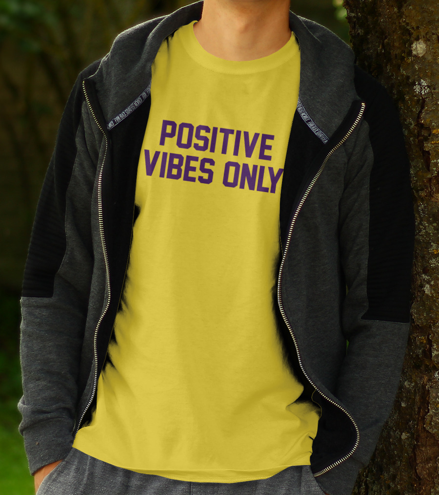 Positive Vibes Only Los Angeles Lakers Colors T-Shirt