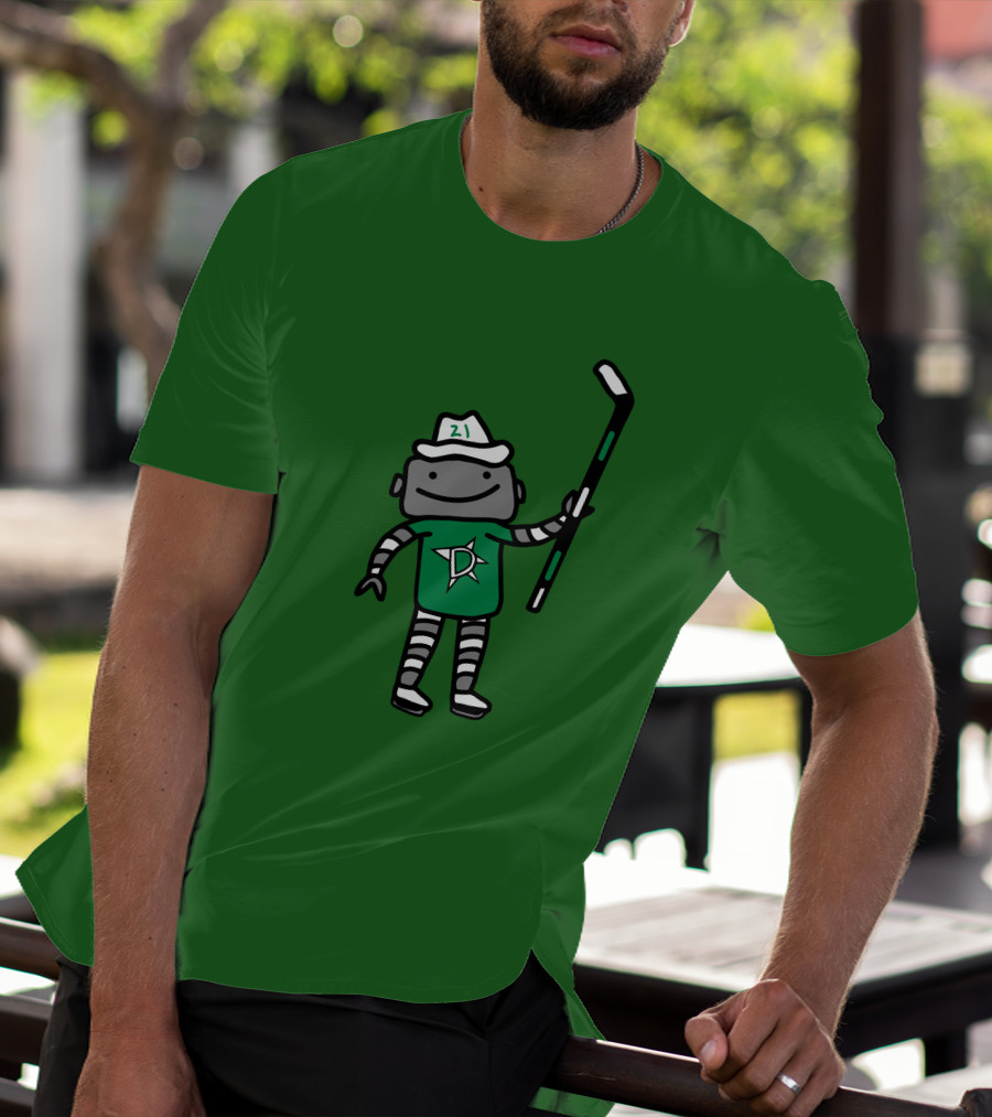 Jason Robertson Dallas Stars Texas Robo Hockey 21 T-Shirt
