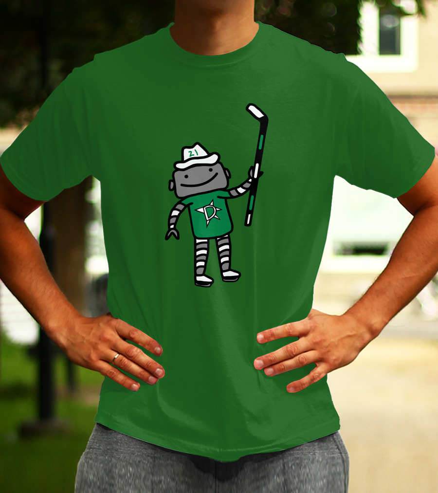Jason Robertson Dallas Stars Texas Robo Hockey 21 T-Shirt