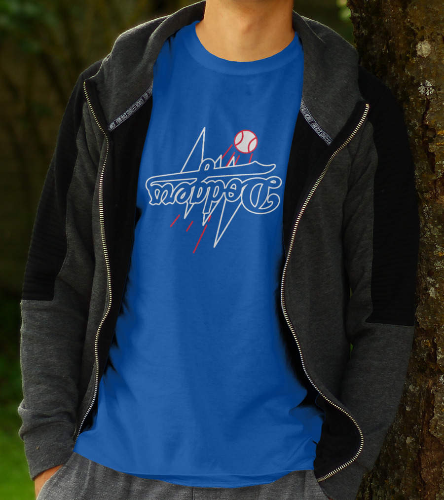 GoldenKnightGFX Dodgers Bolt Baseball T-Shirt