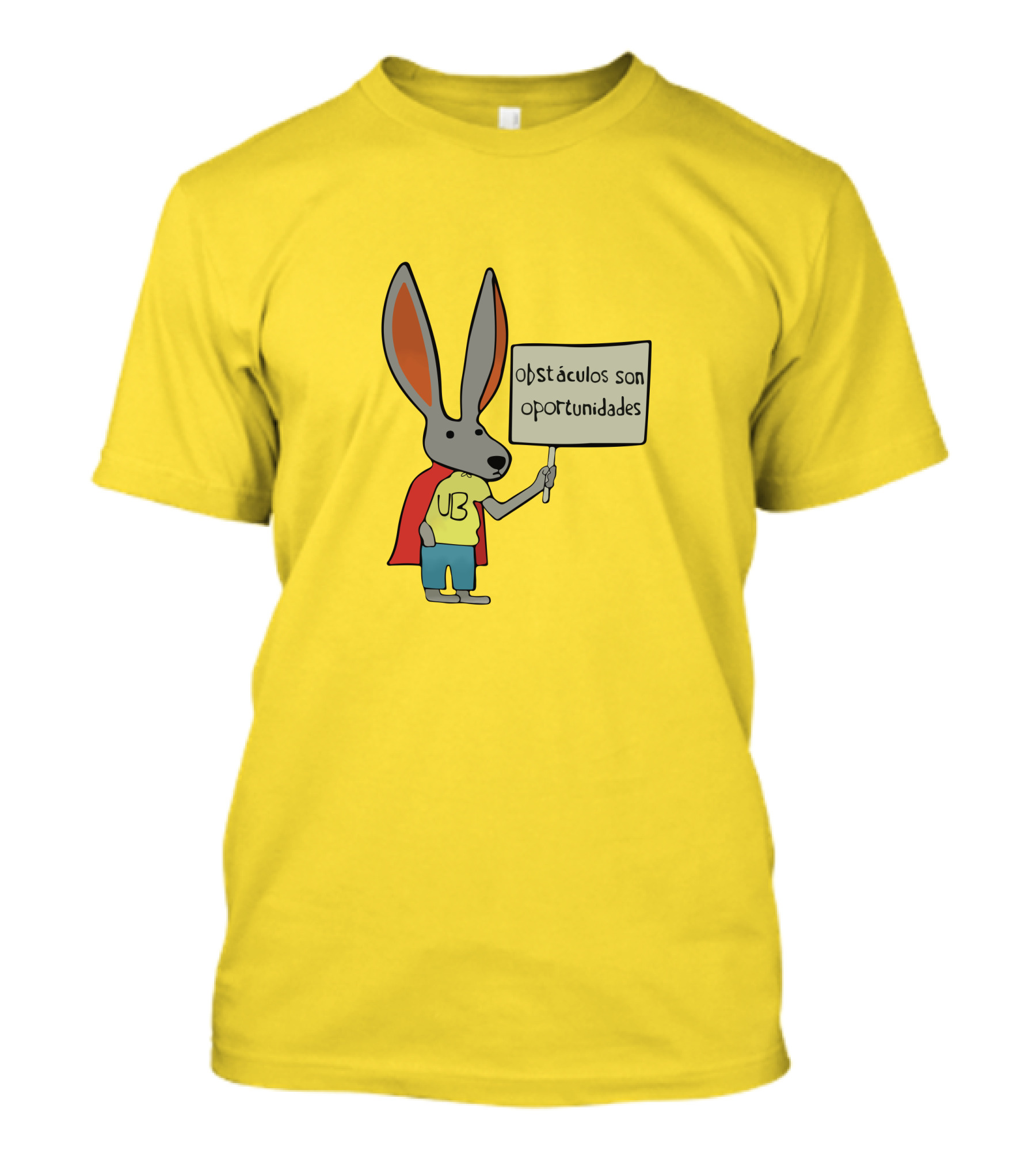 UB Conejo Obstáculos Son Oportunidades Amarillo T-Shirt