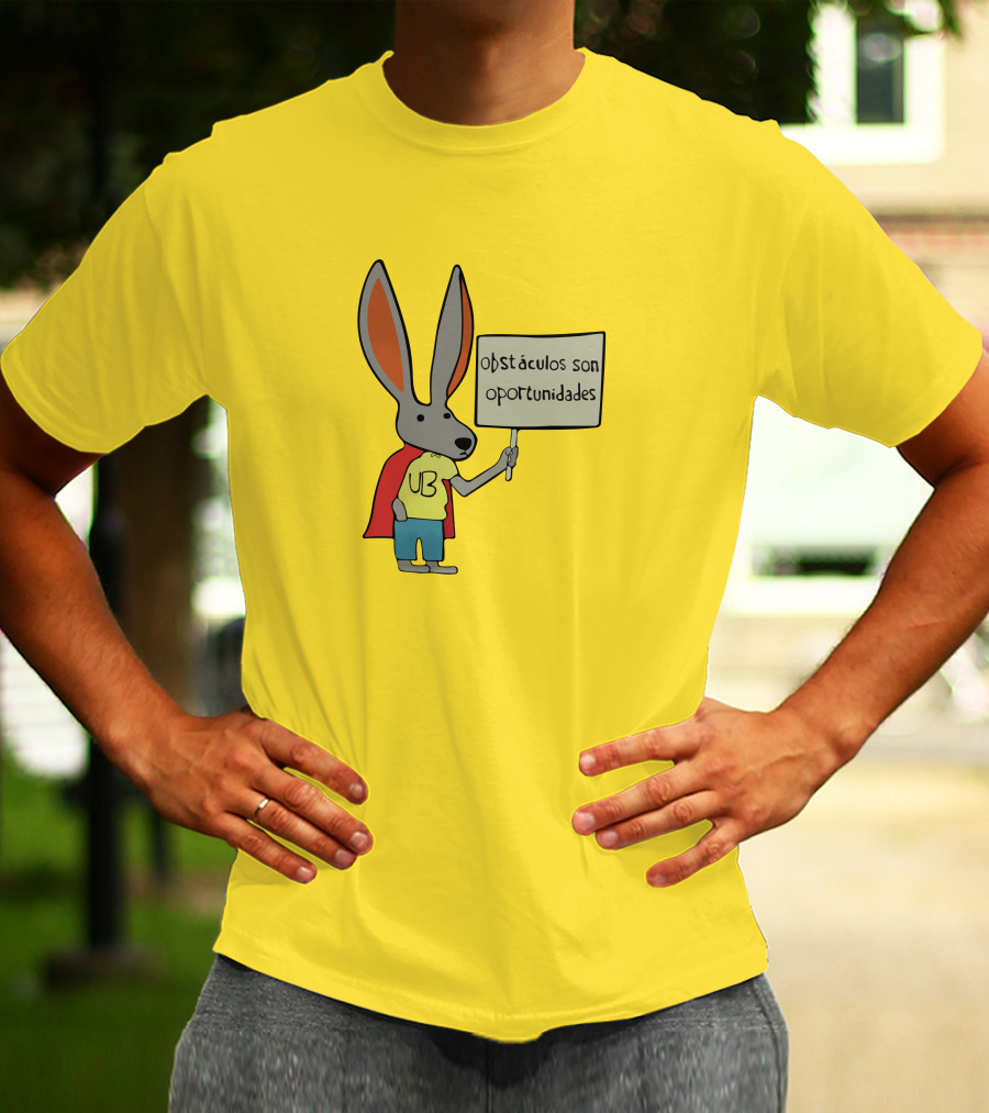 UB Conejo Obstáculos Son Oportunidades Amarillo T-Shirt