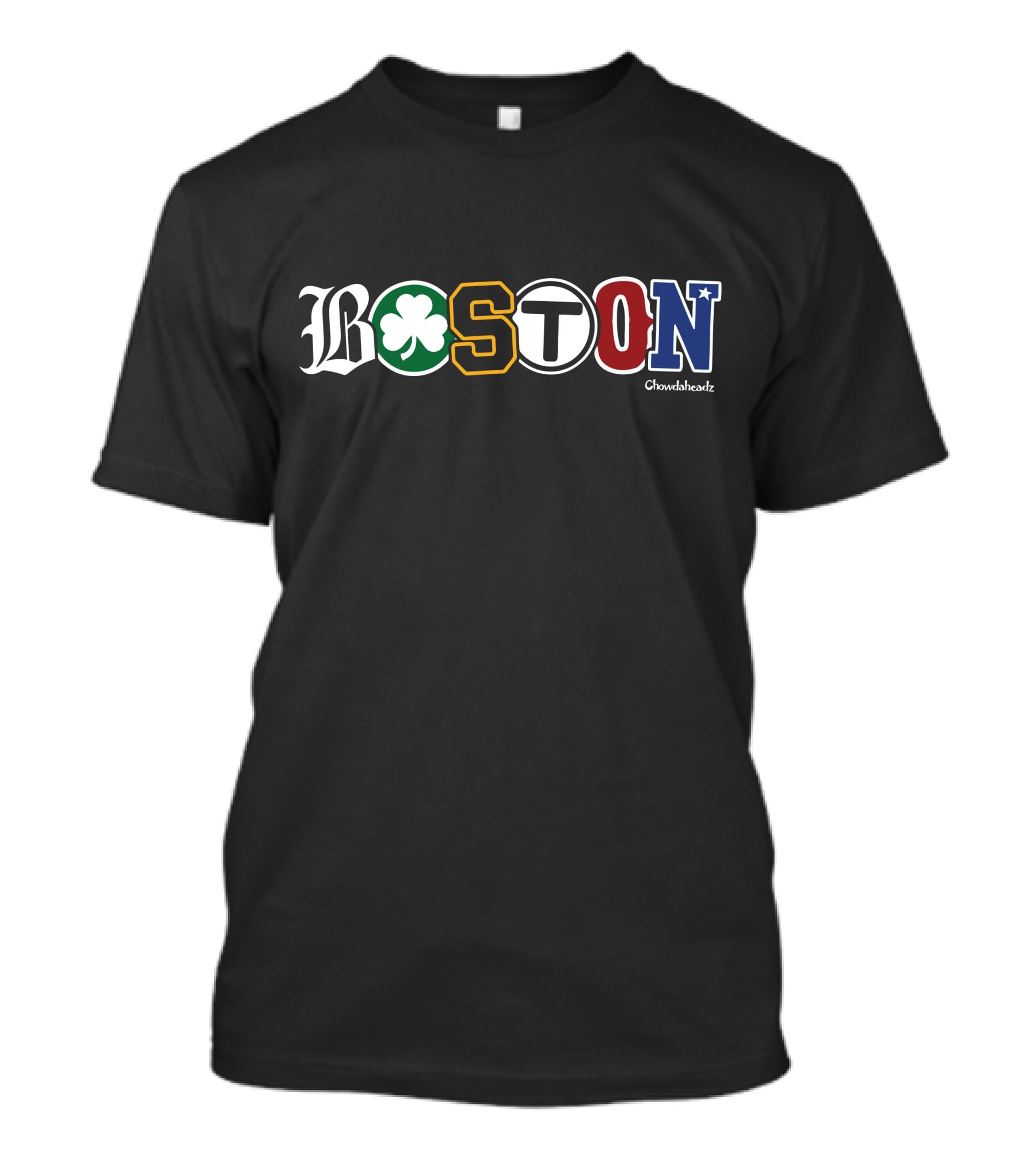 Chowdahead Boston Townie Pride Danny Wood Celtic Shamrock Bruins Patriots Red Sox T-Shirt