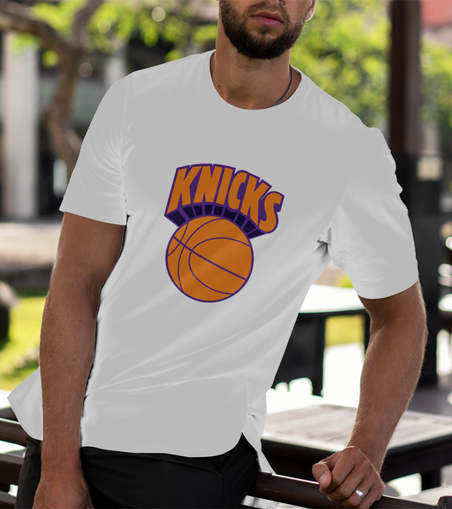 Hannasaurus69 Jimmy D New York Knicks Basketball Text Orange Purple T-Shirt