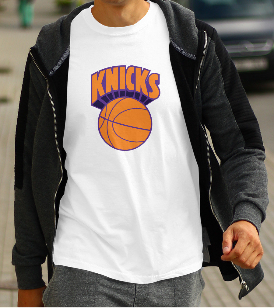 Hannasaurus69 Jimmy D New York Knicks Basketball Text Orange Purple T-Shirt