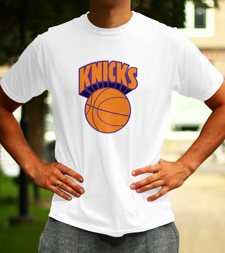 Hannasaurus69 Jimmy D New York Knicks Basketball Text Orange Purple T-Shirt