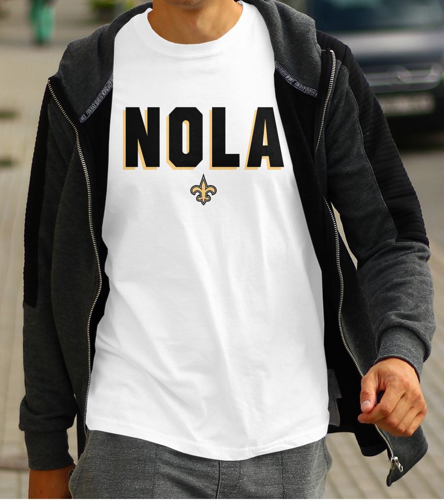 New Orleans Saints NOLA Fleur-de-Lis Verizon Alvin Kamara T-Shirt