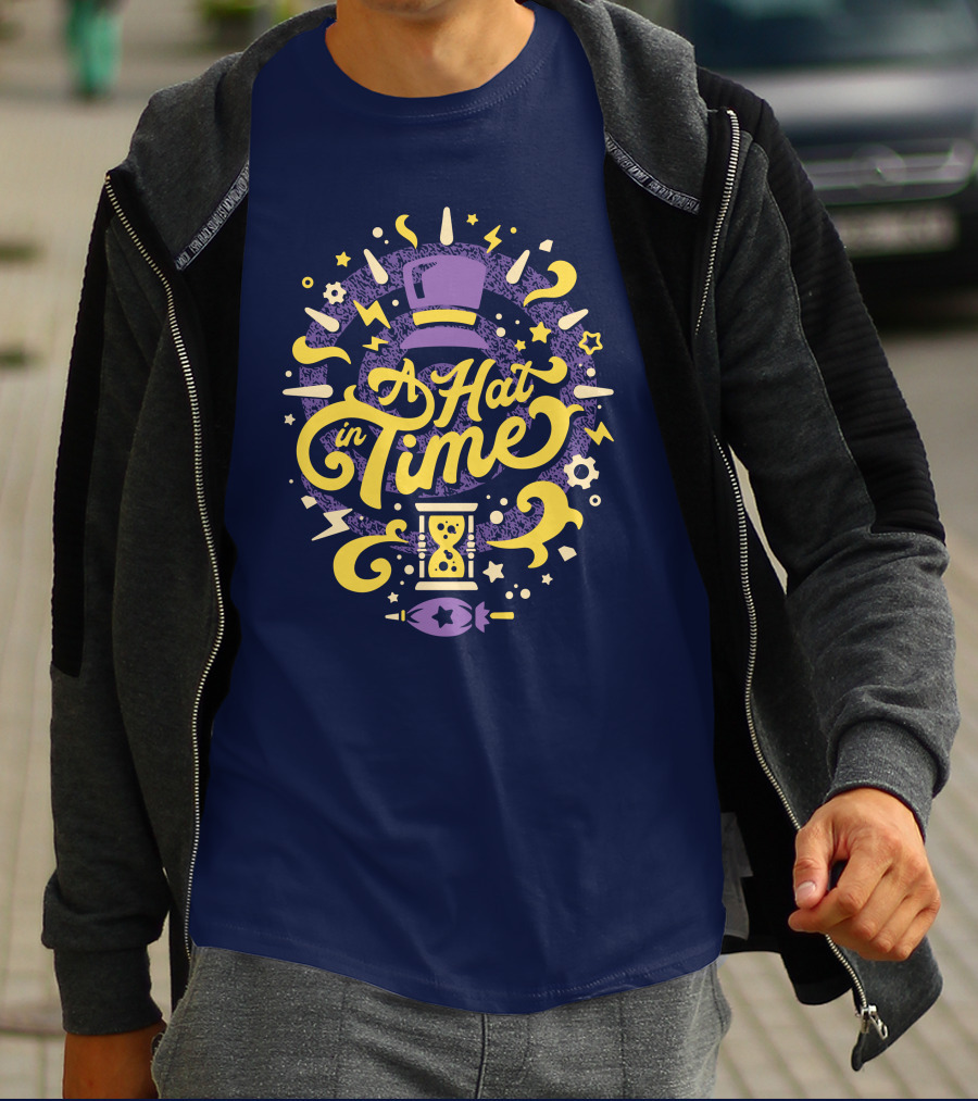 A Hat In Time Fangamer Merch Purple And Yellow Design With Hat And Hourglass T-Shirt