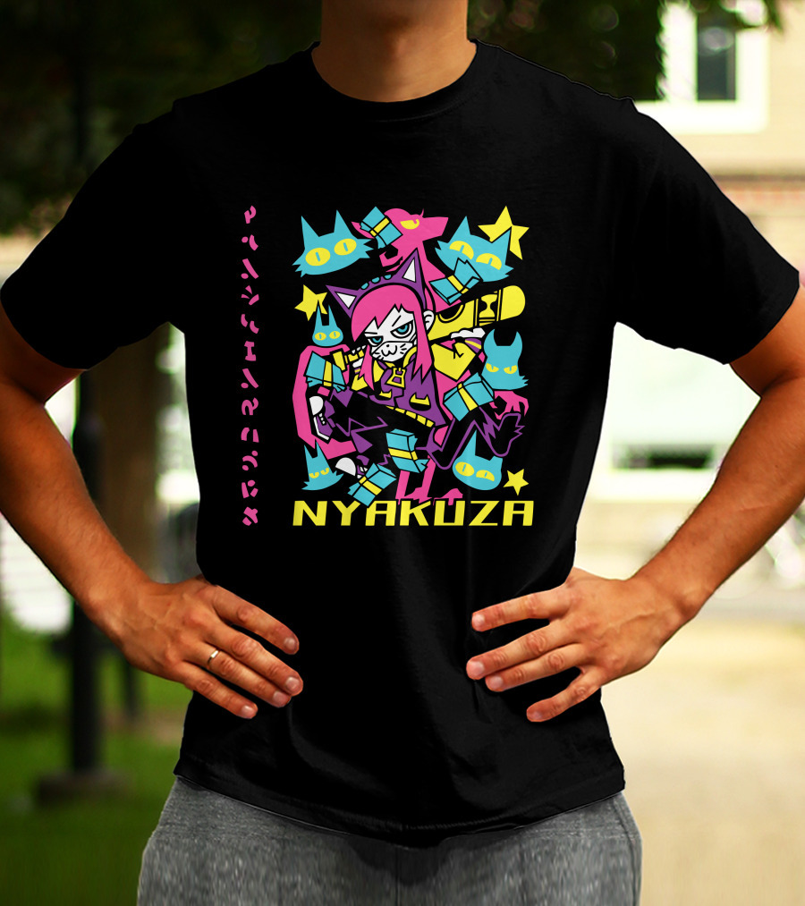 Fangamer Nyakuza Metro Cat Gang Neon Aesthetic T-Shirt