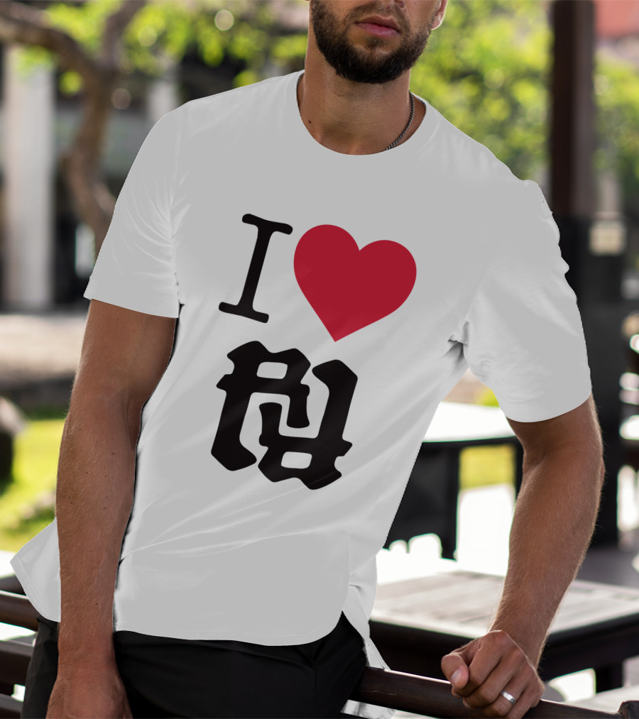 Kankan I Love RR Kanji Heart T-Shirt