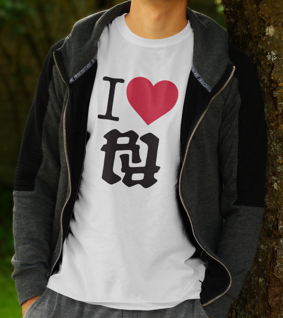 Kankan I Love RR Kanji Heart T-Shirt