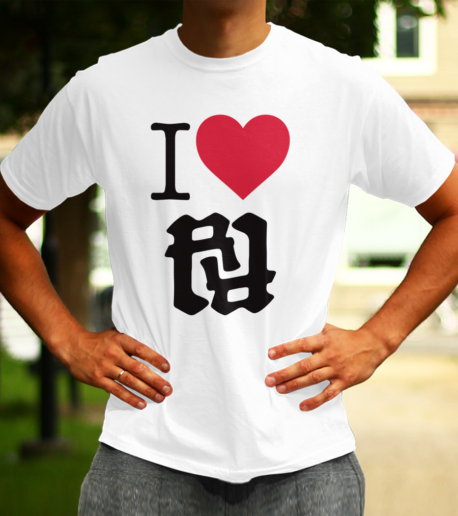 Kankan I Love RR Kanji Heart T-Shirt