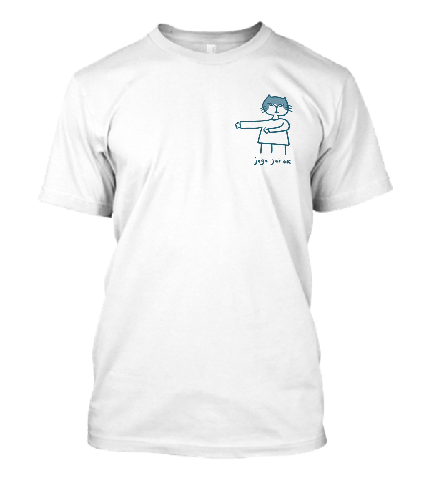 Ann Jaafar Jaga Jarak Cat Icon Social Distancing Reminder T-Shirt