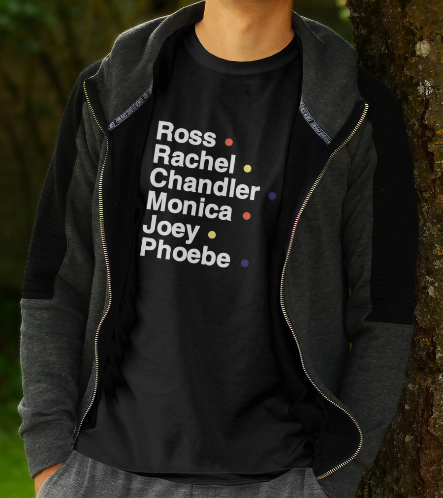 Ross Rachel Chandler Monica Joey Phoebe BR Football F.R.I.E.N.D.S T-Shirt