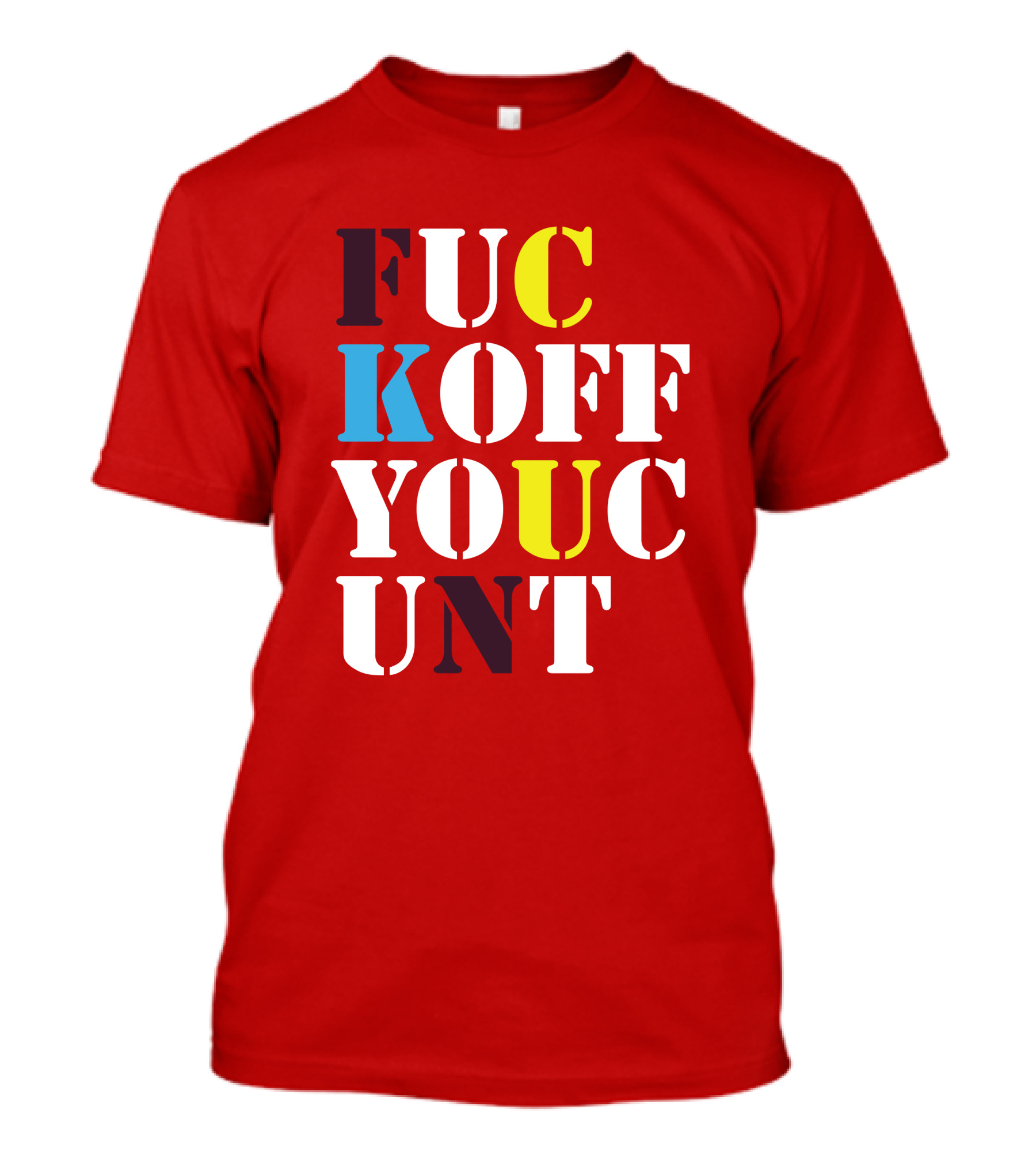 Dave Surman FUC KOFF YOUC UNT Text T-Shirt