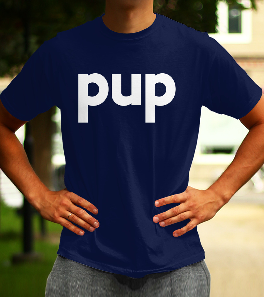 Gannondork Pup Bold Text Navy Background T-Shirt