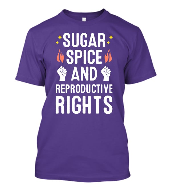 SirKatelyn Sugar Spice And Reproductive Rights Fist And Flame T-Shirt