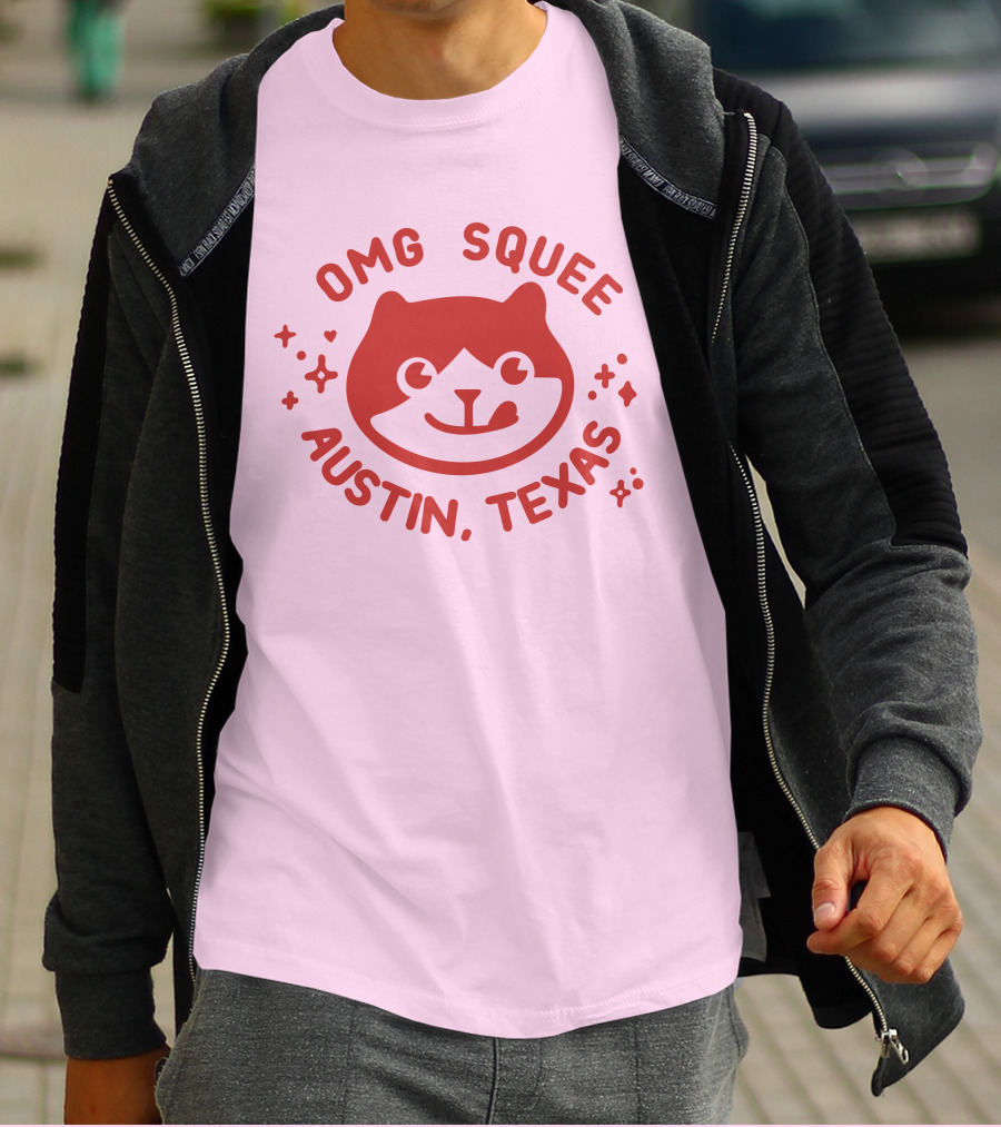 OMG Squee Austin Texas Cute Cat T-Shirt