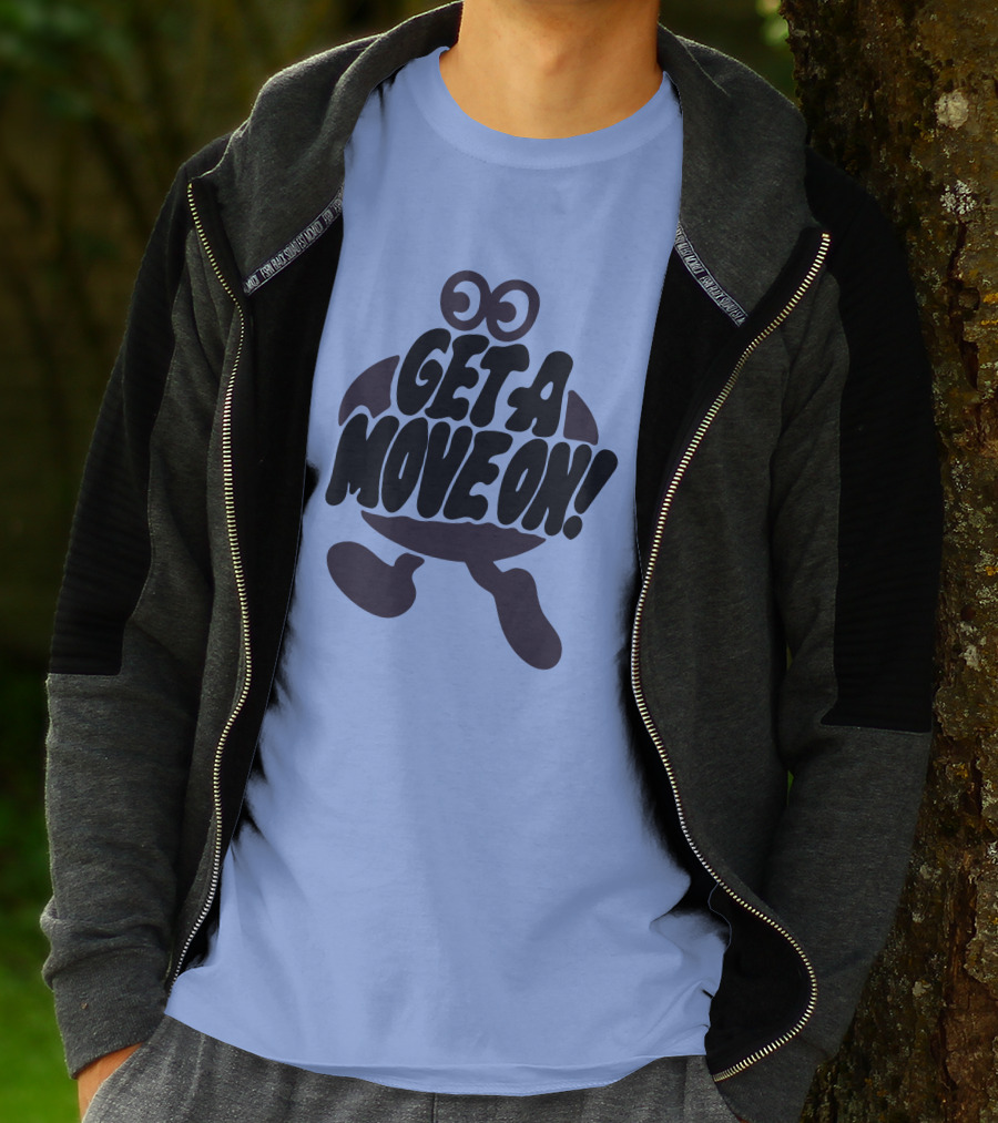 Jahdiary Get A Move On Playful Running Character T-Shirt