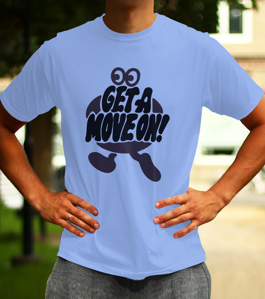 Jahdiary Get A Move On Playful Running Character T-Shirt