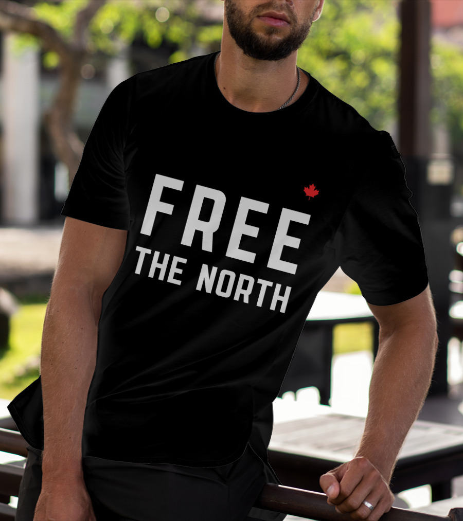 DanGerCat2 Canada Truckers For Freedom Free The North Maple Leaf T-Shirt