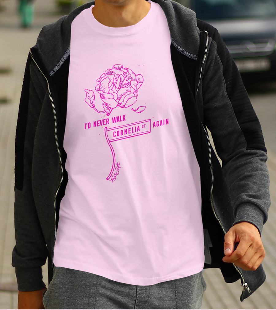 Taylor Swift Cornelia St I'd Never Walk Again Rose Drawing T-Shirt