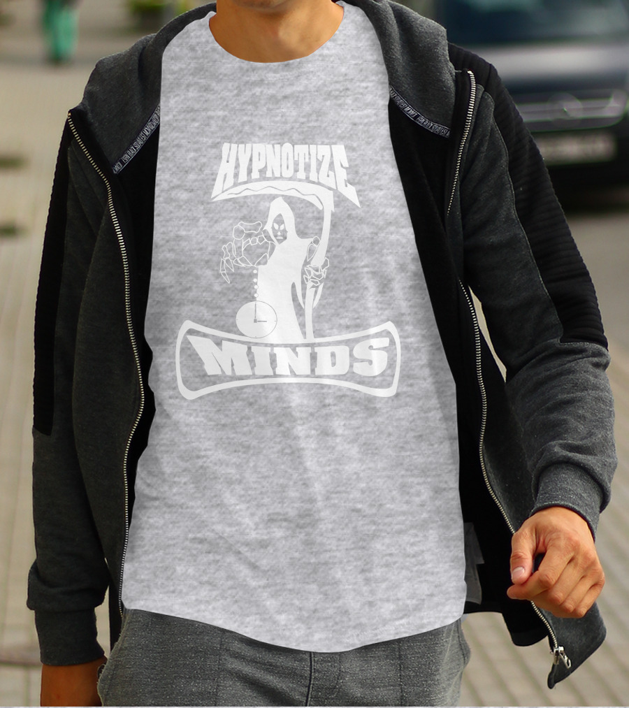 Three 6 Mafia Hypnotize Minds Grim Reaper Clock T-Shirt