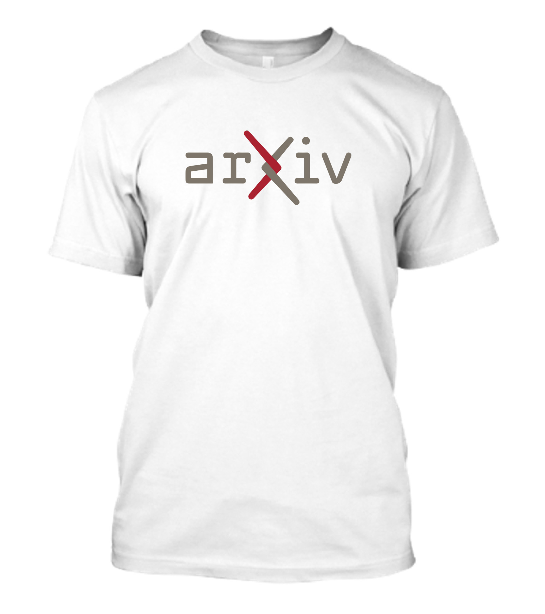 Arxiv Merch Scientific Preprint Archive Logo Red X T-Shirt