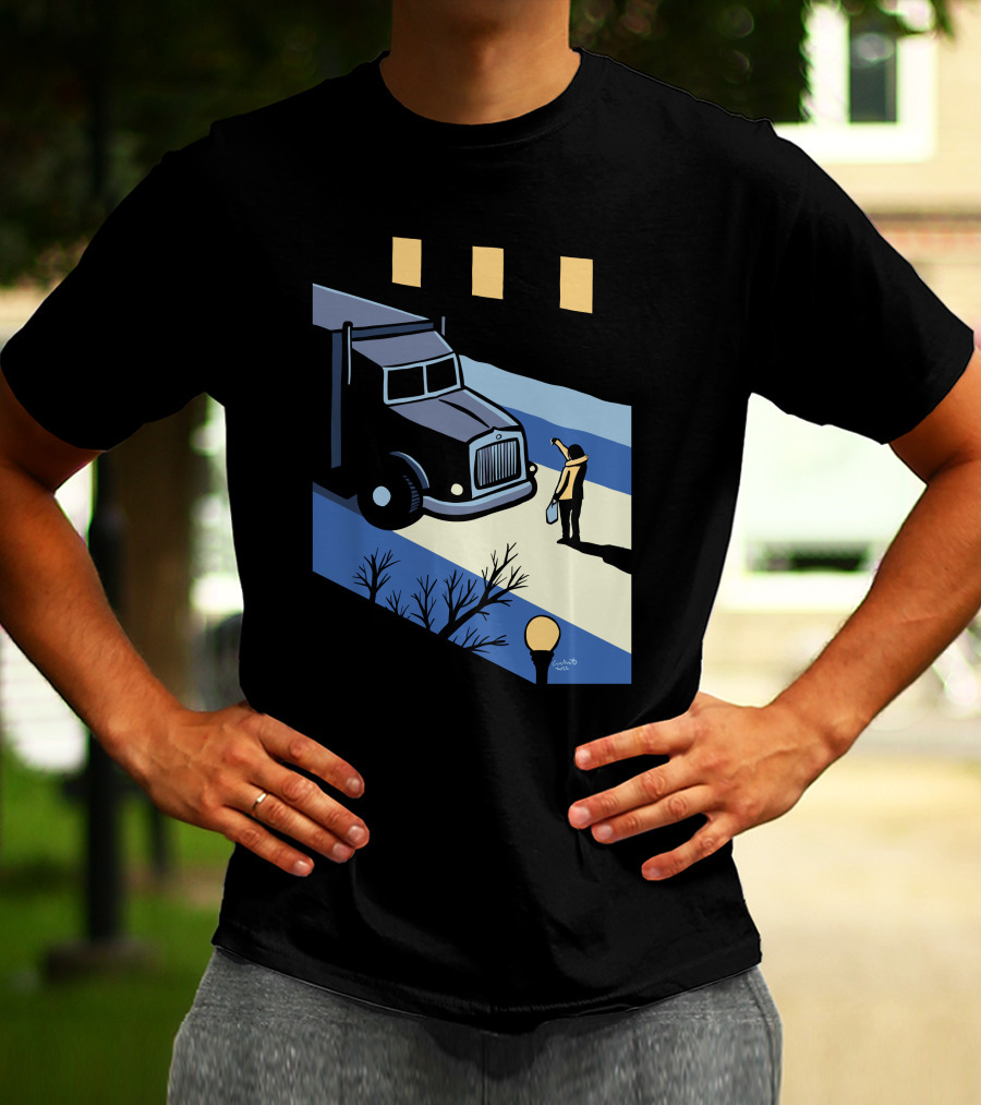 Marika Morris Stand Up Thumbs Down Colin White Truck Night Scene T-Shirt