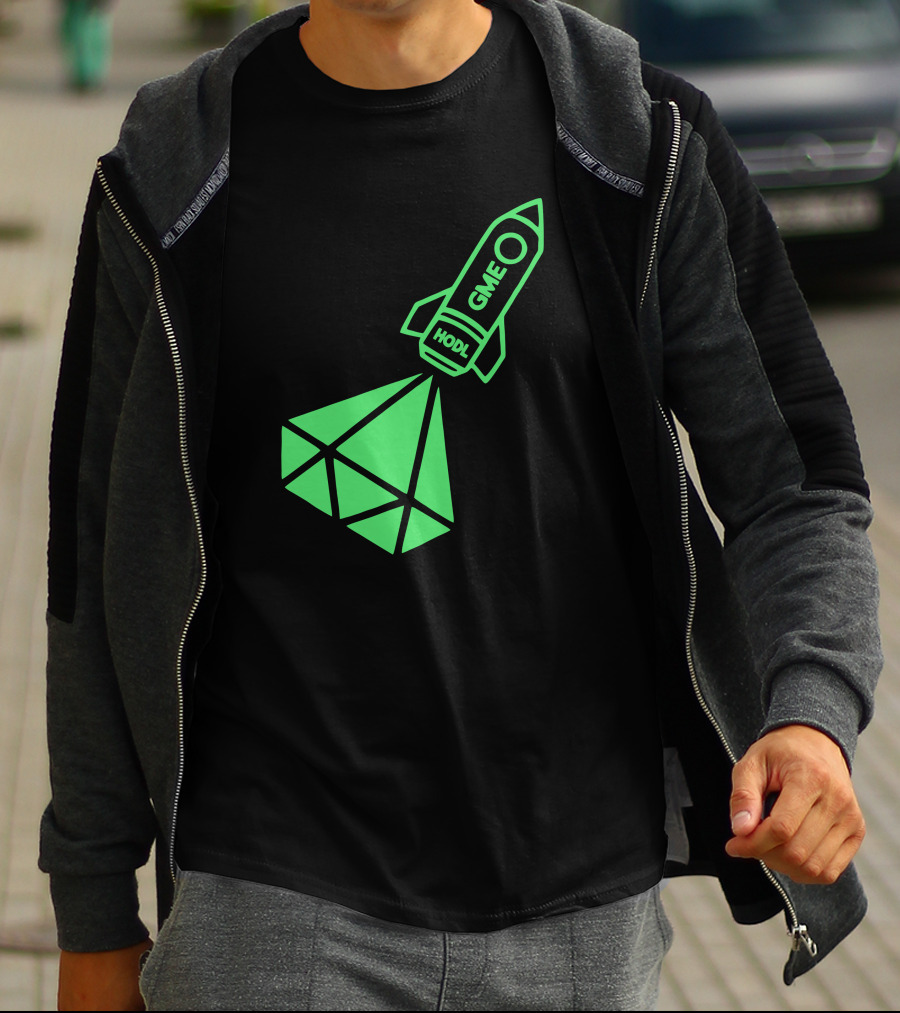 GME HODL Rocket To The Moon St. Patrick's Day Green T-Shirt