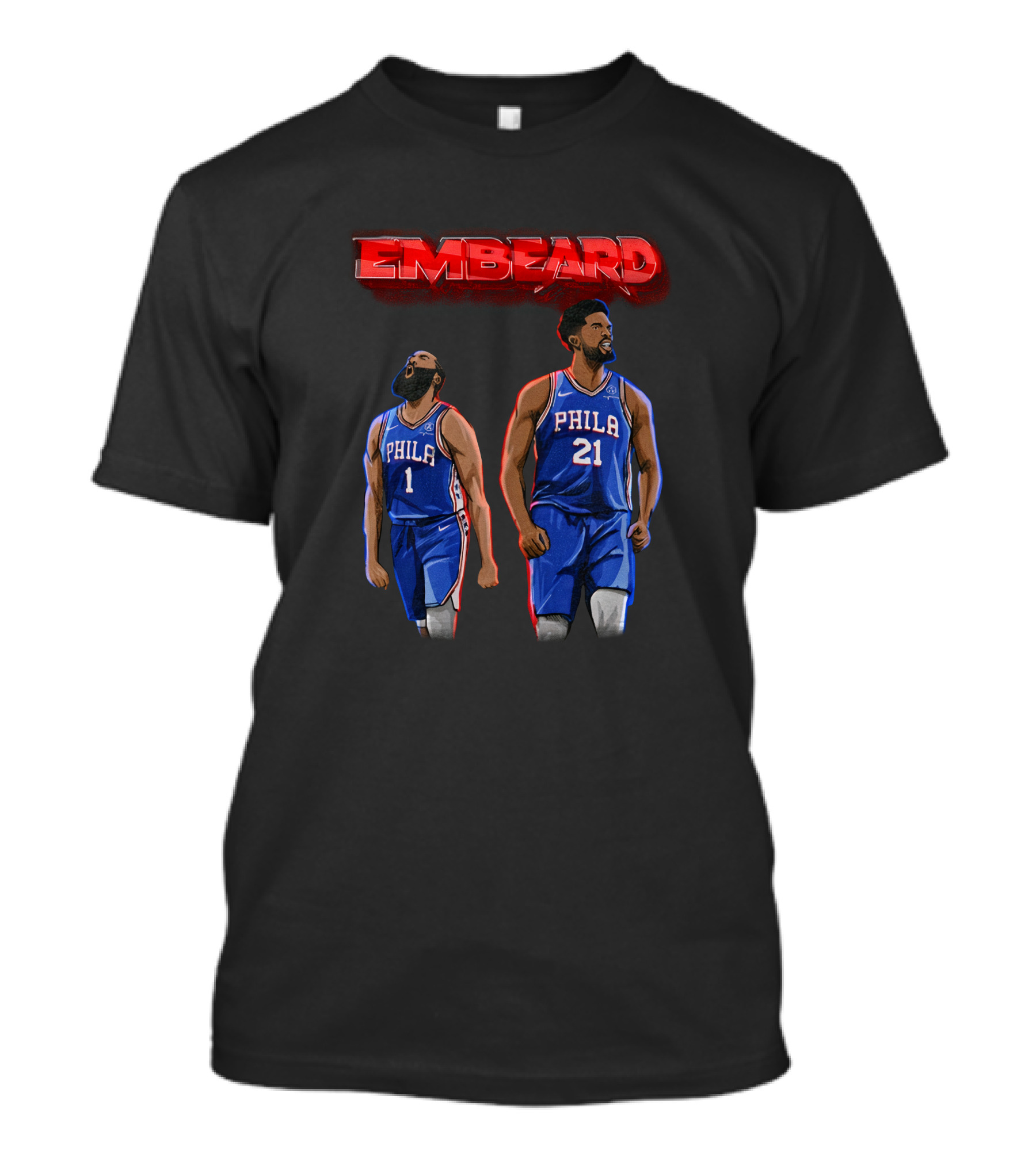 Embeard Philly Dynamic Duo Philadelphia 76ers Dsaraiyart Creator Spring T-Shirt