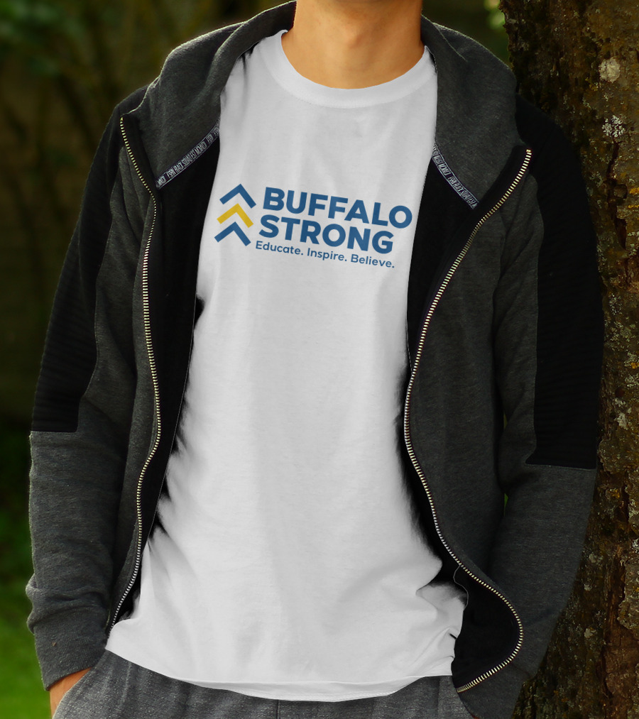 Buffalo Strong Educate Inspire Believe Down Syndrome 7 Wkbw Gigi's Playhouse T-Shirt