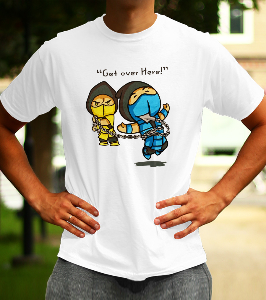 Mortal Kombat Scorpion Chibi Get Over Here The Krypt Classic Scene T-Shirt