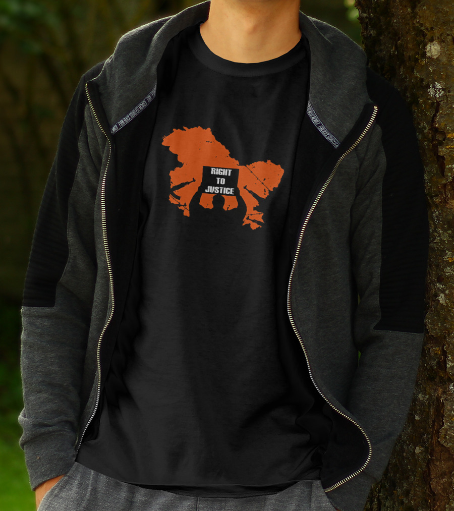 Vivek Ranjan Agnihotri Right To Justice Genocide Akshay Dhanak Kashmir Map T-Shirt