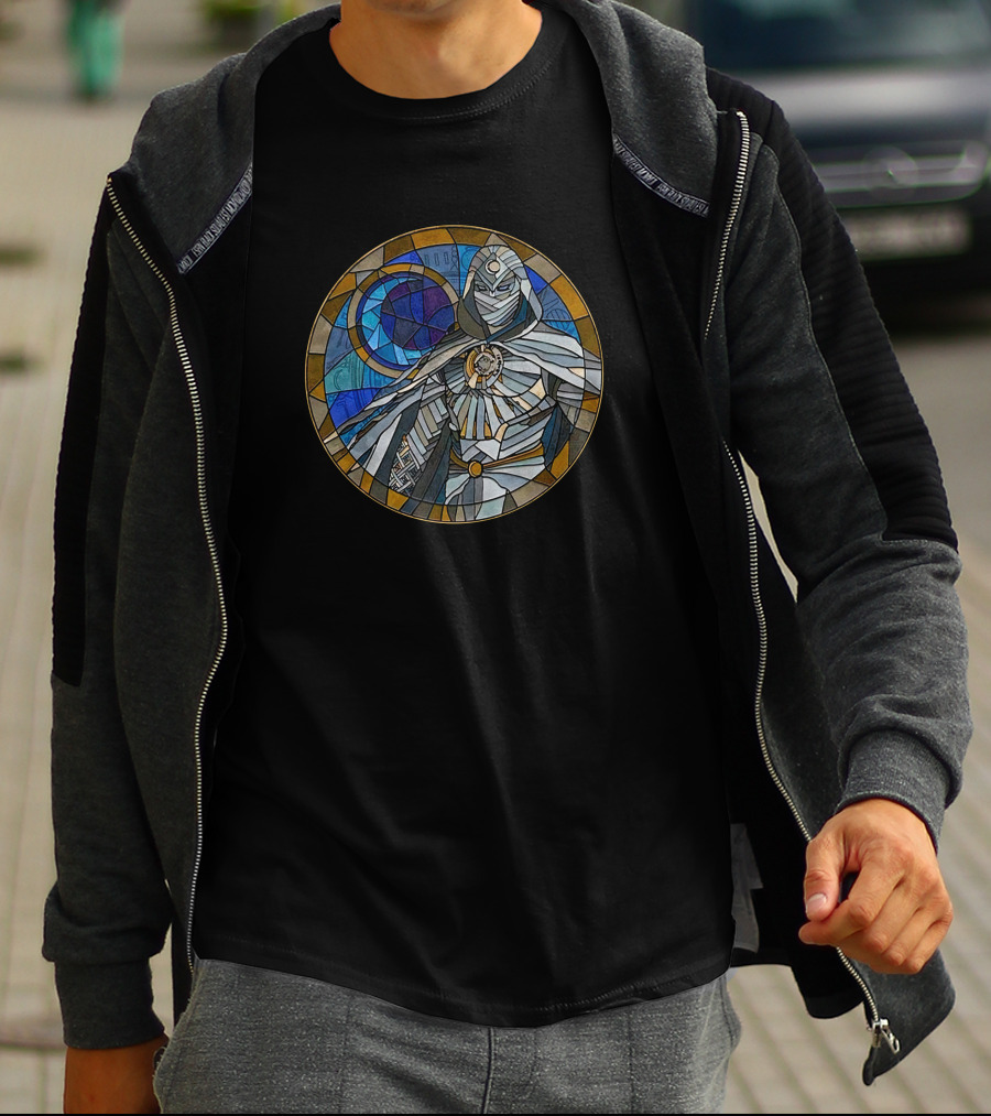 Disney Marvel Moon Knight Stained Glass Hottopic Moon T-Shirt