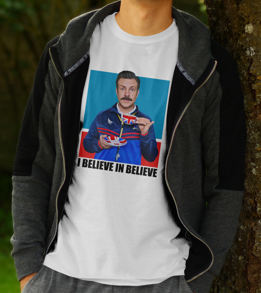 Ted Lasso I Believe In Believe Union Jack Coffee Cup T-Shirt