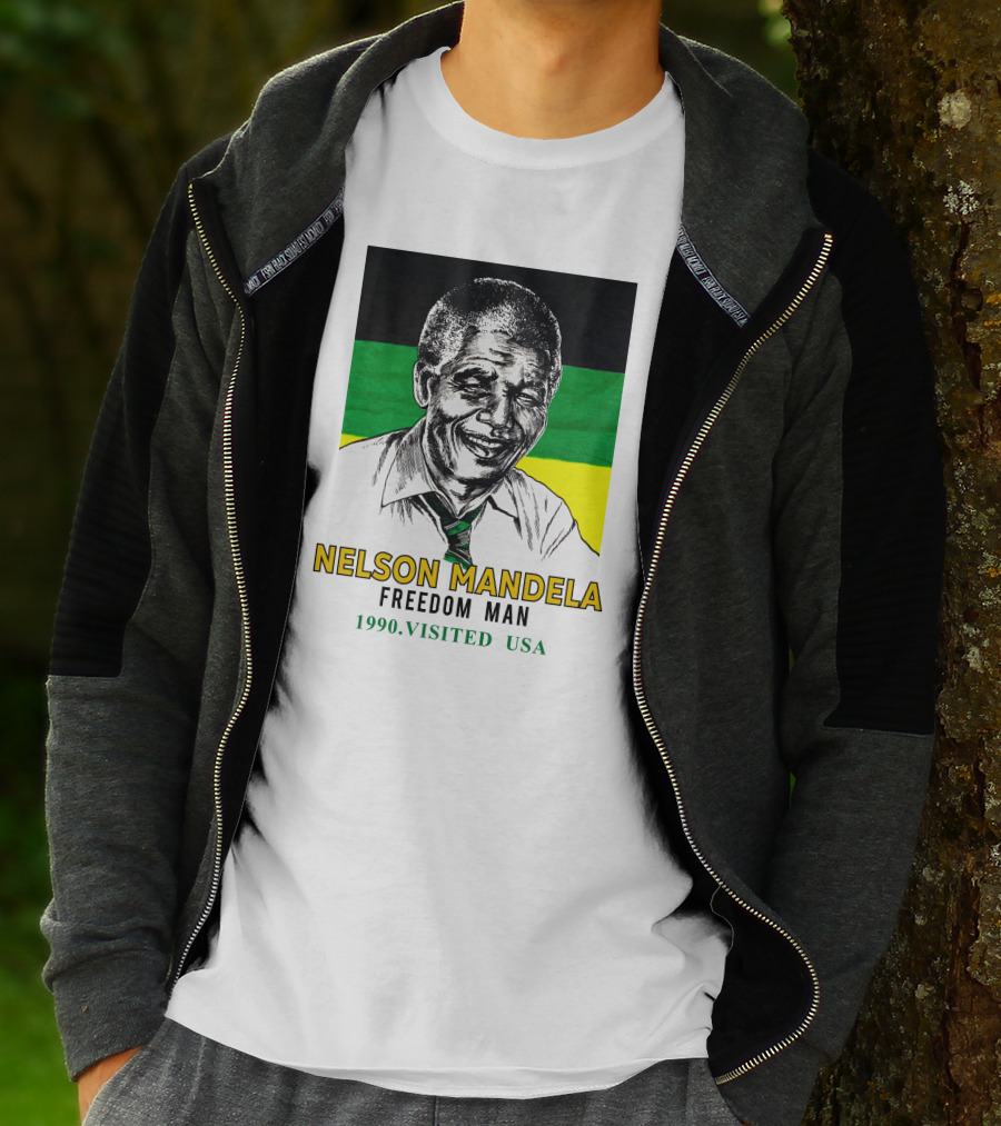 Jointcustodydc Nelson Mandela Freedom Man 1990 Visited USA T-Shirt
