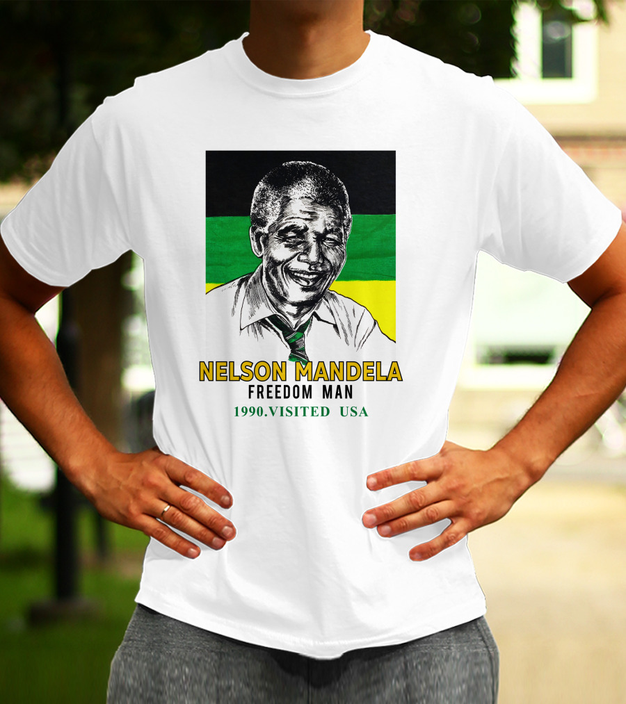 Jointcustodydc Nelson Mandela Freedom Man 1990 Visited USA T-Shirt