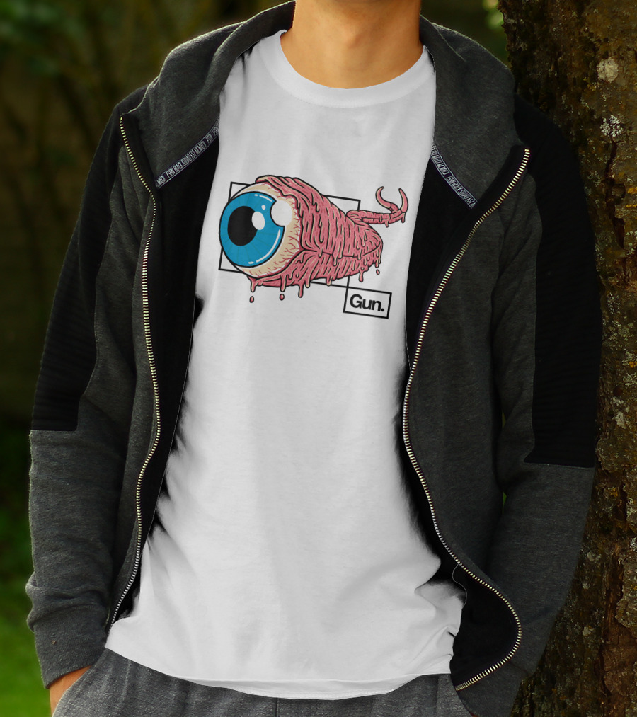 Guninteractive Shop Eye See You Creepy Eyeball Art By Gun T-Shirt