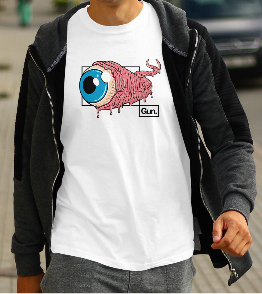 Guninteractive Shop Eye See You Creepy Eyeball Art By Gun T-Shirt