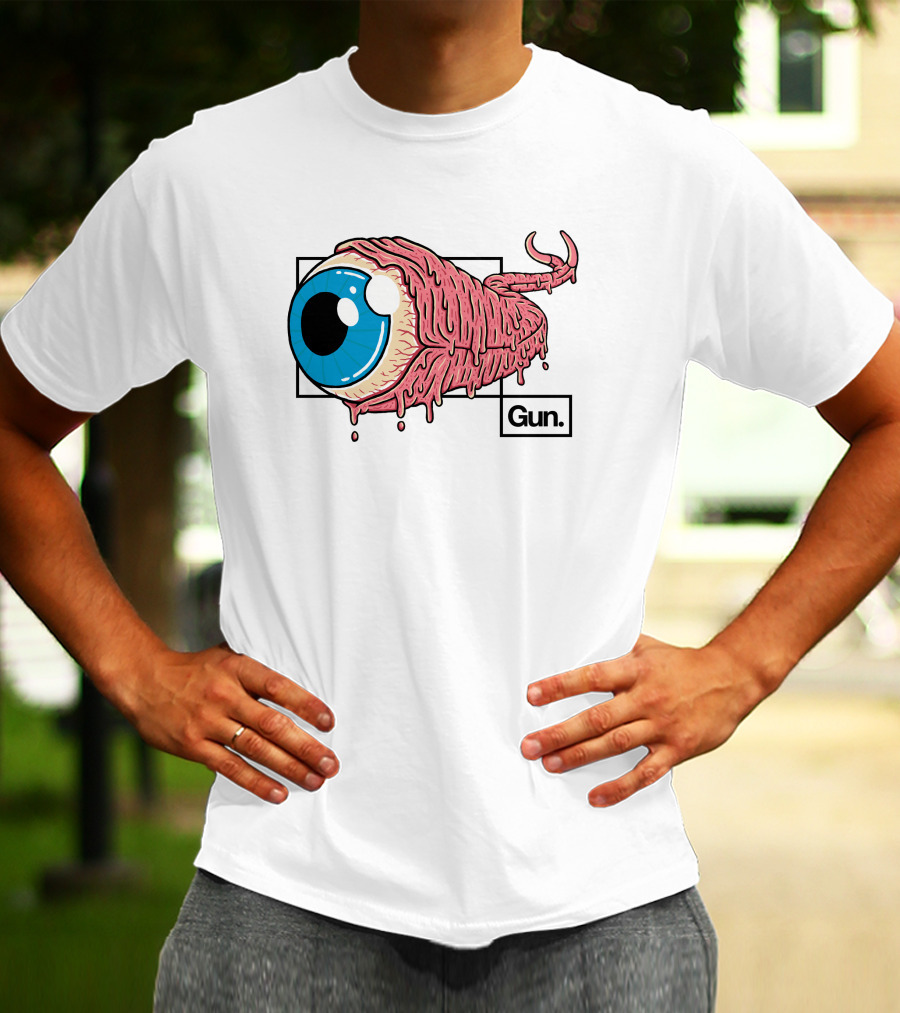 Guninteractive Shop Eye See You Creepy Eyeball Art By Gun T-Shirt