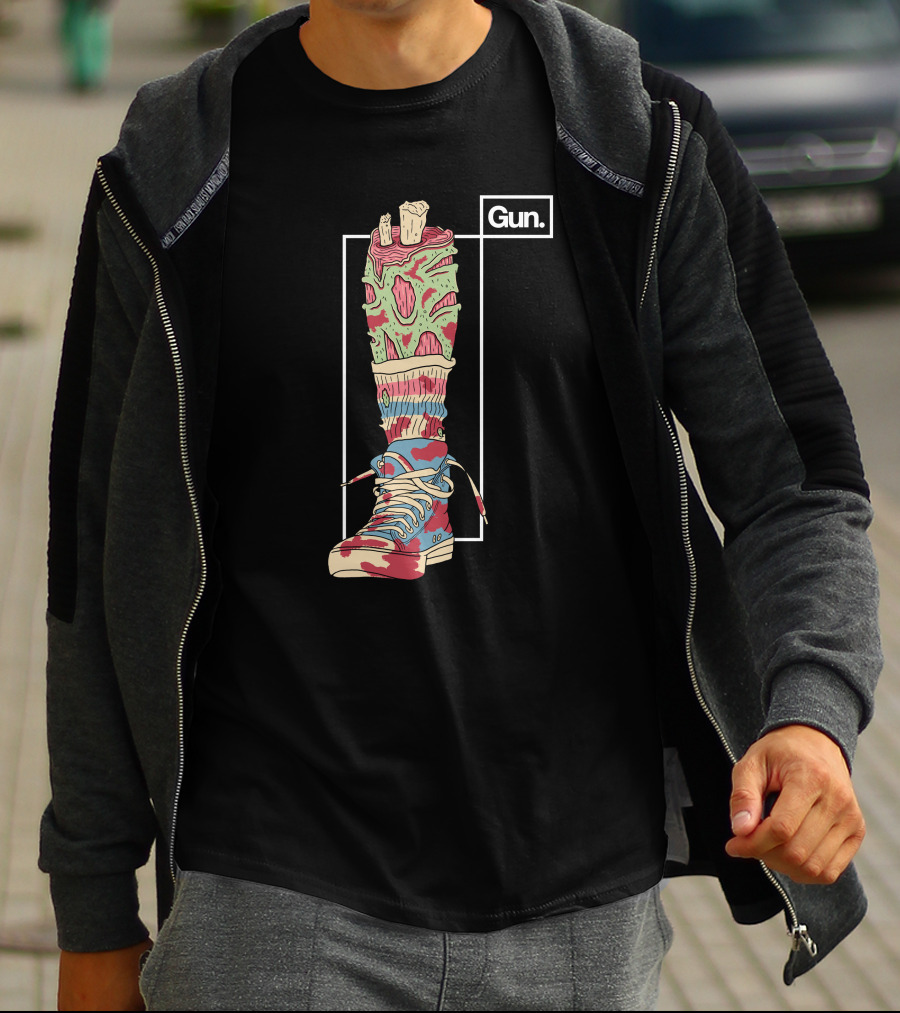Guninteractive Shop Fresh Kicks Zombie Sneaker T-Shirt