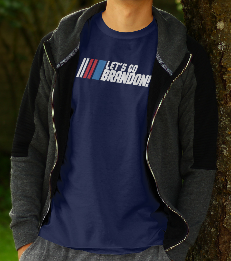 The Daily Wire Shop Let's Go Brandon Racing Stripes T-Shirt