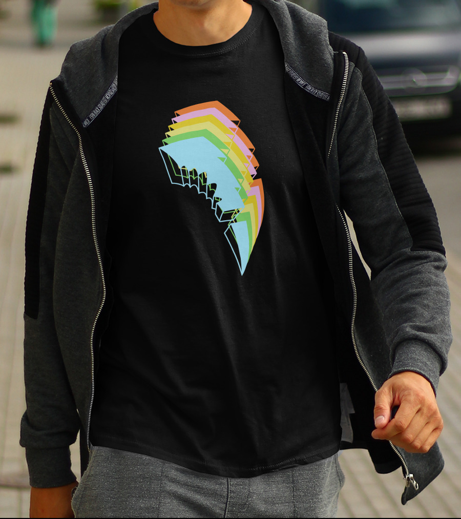 Jauz Merchandise Heybitethis Rainbow Lightning Bolt T-Shirt