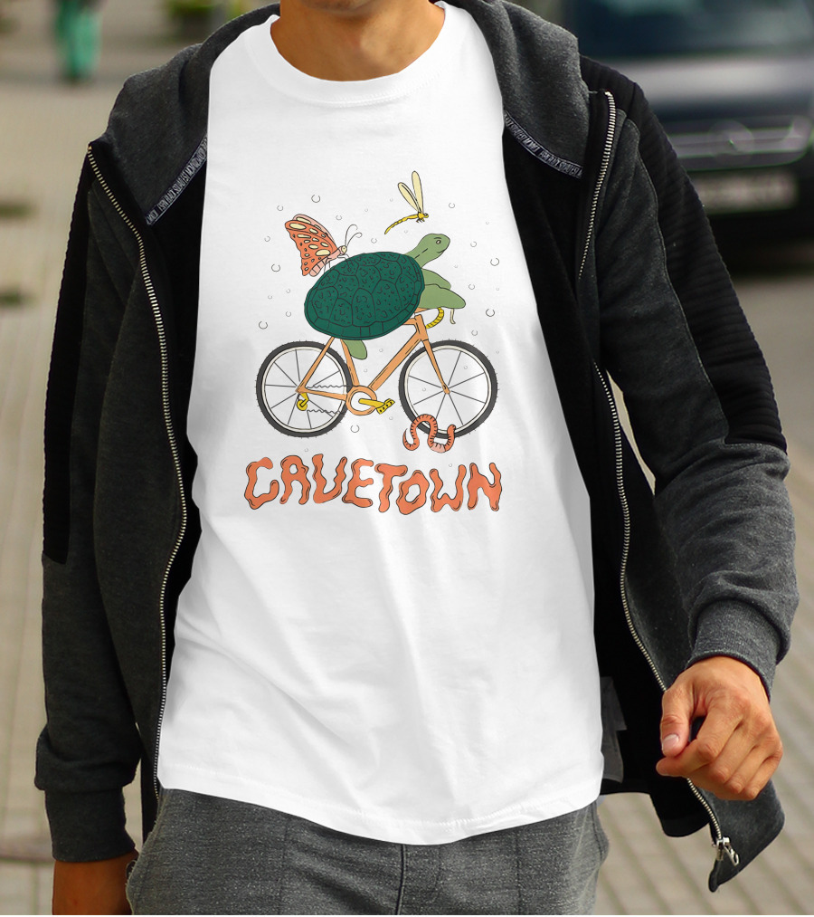 Cavetown Shop Slow Zone Plantboyee Robbie Turtle Butterfly Bike T-Shirt