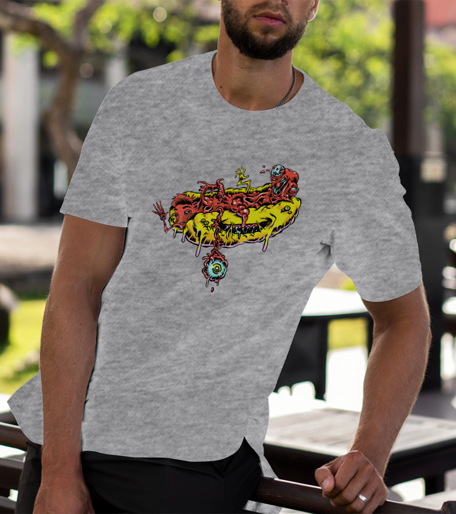 Drew Gooden Merch Hot Dog Surreal Monster Melt Dripping Eyeball T-Shirt