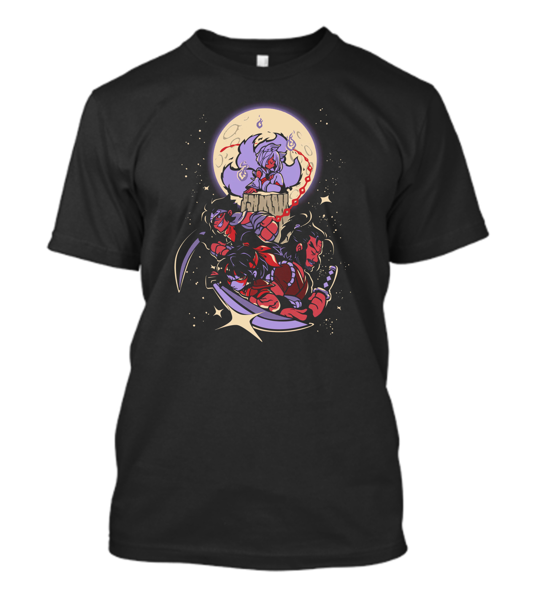 The Yetee Shop Brawlhalla Moonlit Legends Characters Under Full Moon T-Shirt