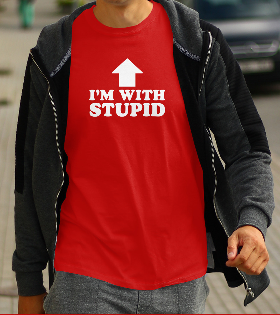 Vlog Creations Merch I'm With Stupid Arrow T-Shirt