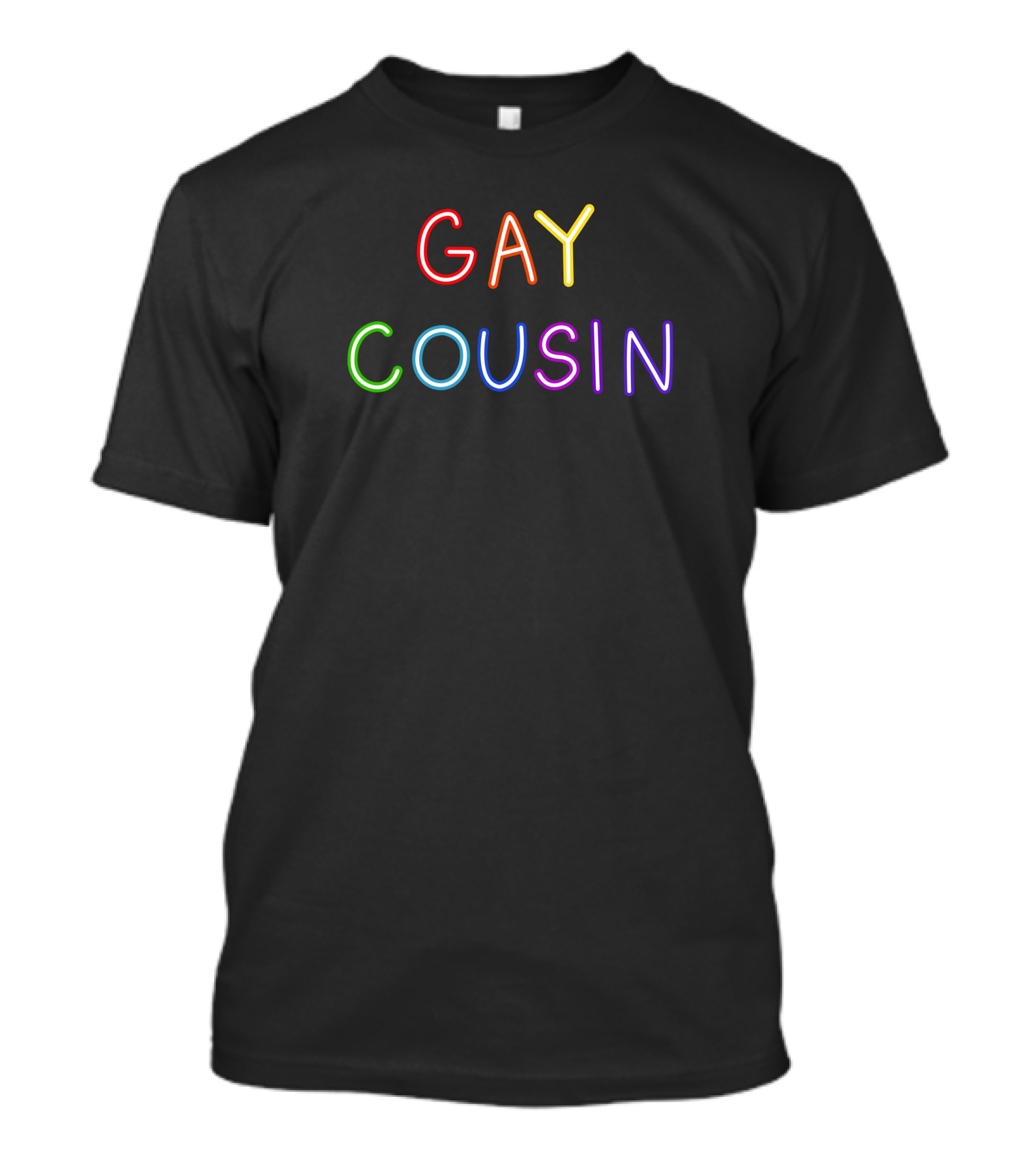Ashley Loob Merch Shop Gay Cousin Neon Text T-Shirt