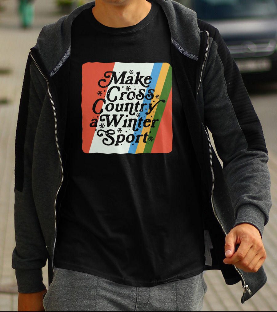 Kyle Merber Make Cross Country A Winter Sport Diadora Colorful Stripe T-Shirt